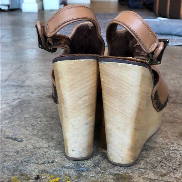 Jeffrey Campbell  Snick-STD, leather, wood sz6 - Picture 3 of 5